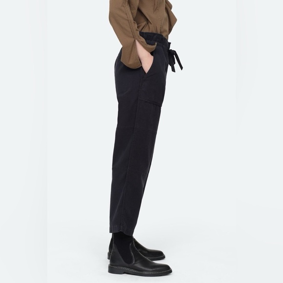 Sea NY Scout Twill Tie Waist Utility Pants Black Size 4 - Picture 4 of 14